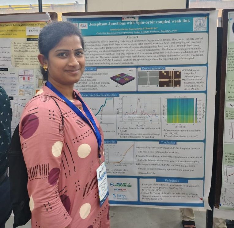 Dr. Laxmipriya Nanda receiving the Best Poster Award at QMAT 2026